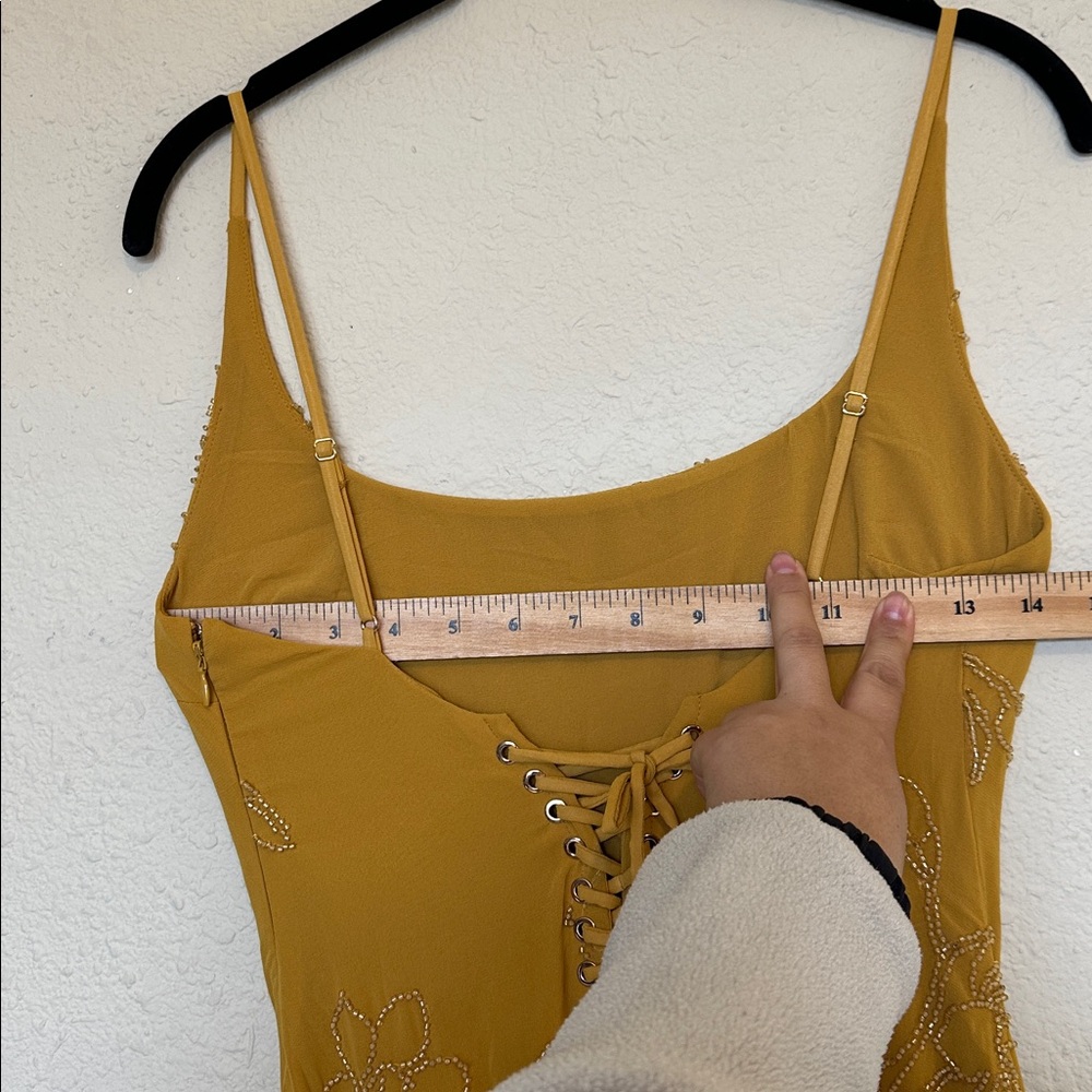 House of CB Mustard Yellow Embellished Maxi Dress - Picture 14 of 16